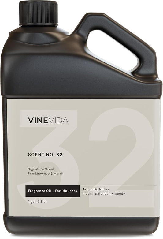 VINEVIDA [128 Fl Oz] Frankincense & Myrrh Fragrance Oil for Cold Air Diffusers, Essential Oils for Diffuser Oil Refill & Air Freshener Room Spray