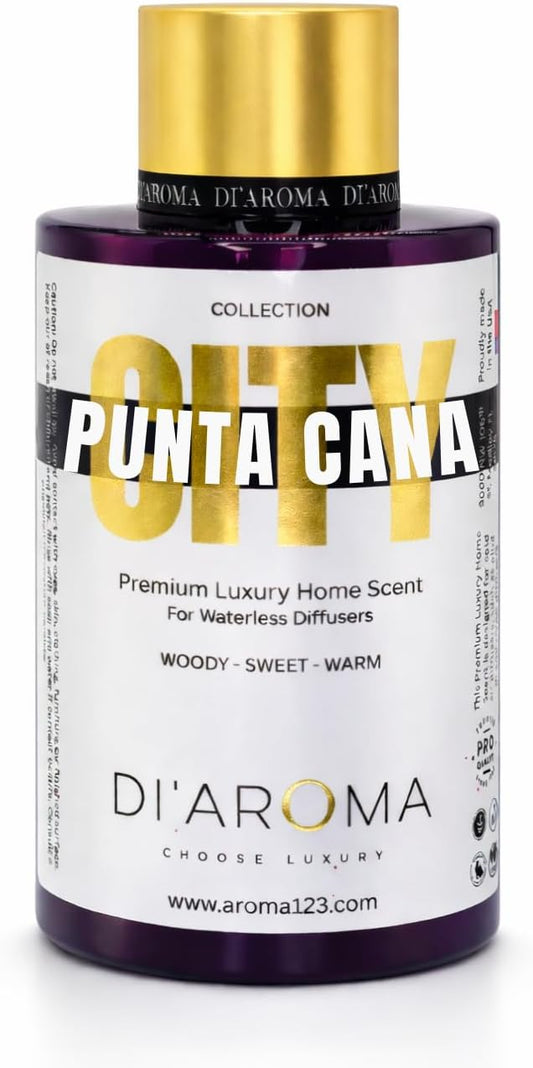 Di'Aroma Aroma Oil Blend 120ml – Premium Diffuser Oil for Home, Waterless & Essential Oil Diffusers, Long Lasting Home Fragrance, City Collection, Made in USA (120ml, Punta Cana)