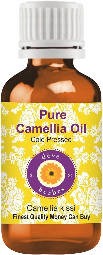 Deve Herbes Pure Camellia Oil (Camellia kissi) Cold Pressed 10ml (0.33 oz)