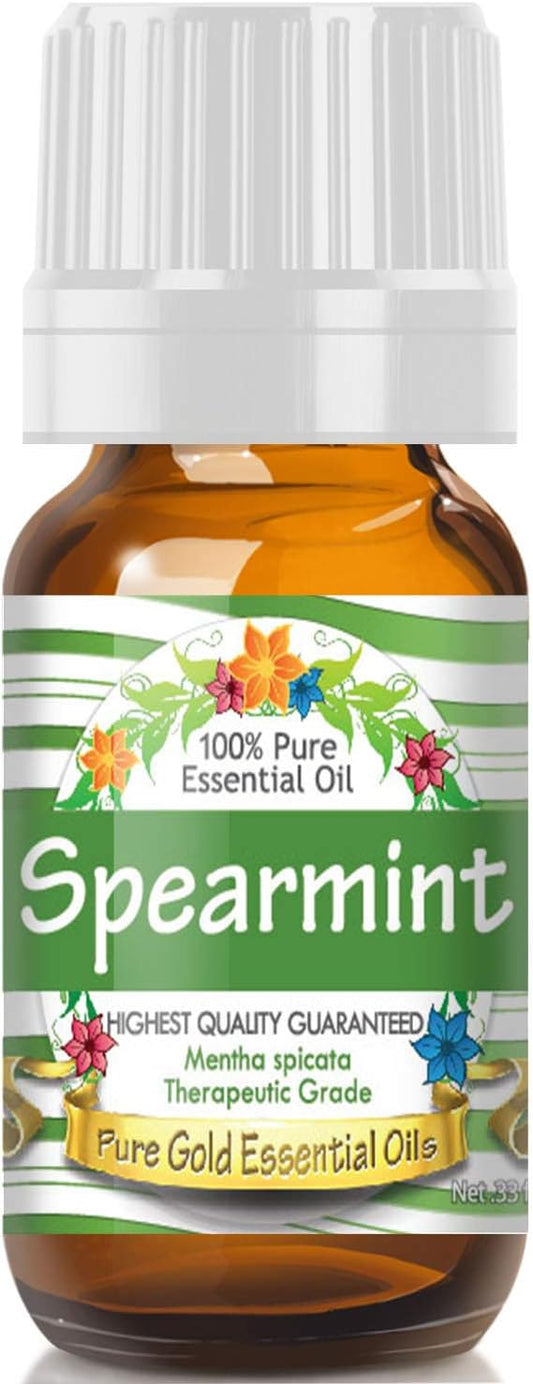Pure Gold Essential Oils - Spearmint Essential Oil - 0.33 Fluid Ounces