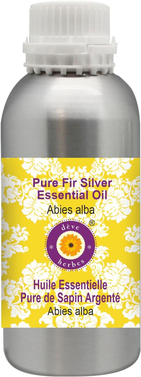 Deve Herbes Pure Fir Silver Essential Oil (Abies alba) Steam Distilled 300ml (10 oz)