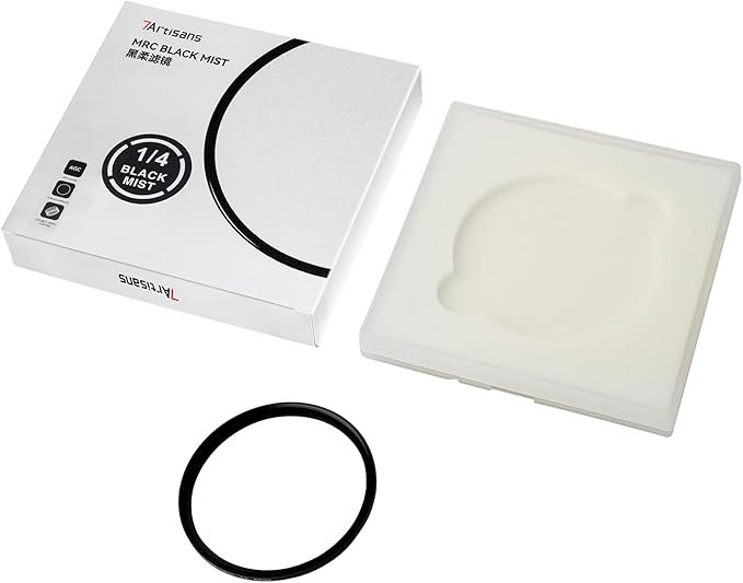 7artisans Black Mist Filter 1/4 Aluminum Alloy Natural Soft Diffuser Effect Dream Cinematic Effect Soft Focus Optical Glass Filter (72mm)