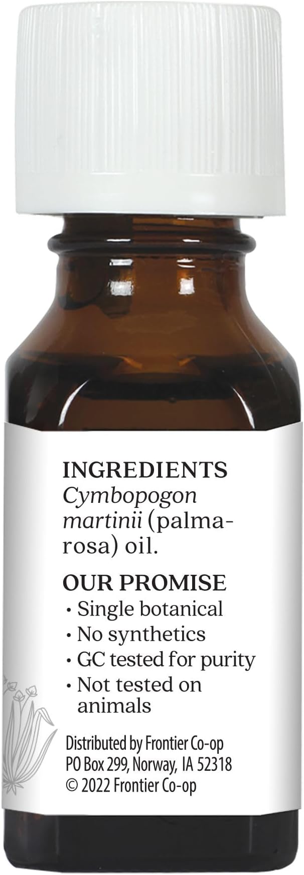 Aura Cacia Palmarosa Essential Oil, Cymbopogon Martinii Oil, Cleansing Aromatherapy for Diffusers, Skincare, Home Cleaning, Custom Blends | 0.5 Fl Oz (Pack of 1)