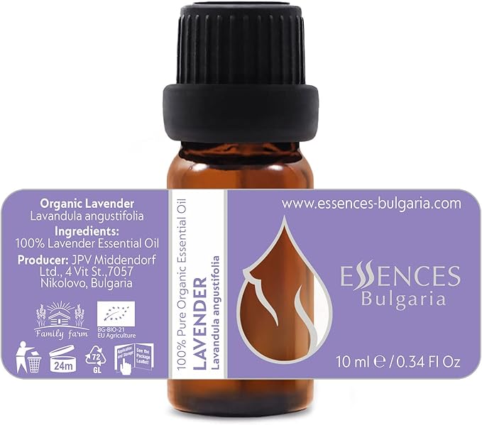 Set Relax Organic Essential Oils | Lavender (0.34 Fl Oz) + Chamomile (0.17 Fl Oz) + Yarrow (0.17 Fl Oz) | 100% Pure and Natural | Undiluted | Therapeutic Grade | Family-Owned Farm | Non-GMO | 3 pcs