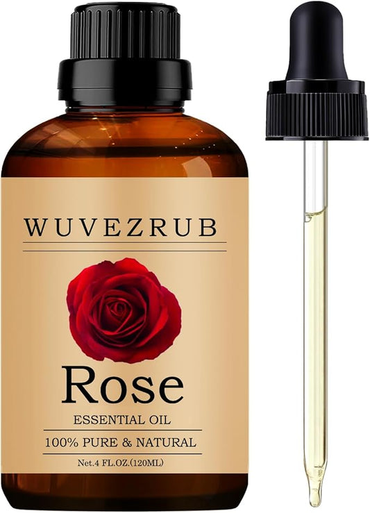 Rose Essential Oil, 120ML Pure and Natural for Aromatherapy Diffuser - 4 Fl Oz