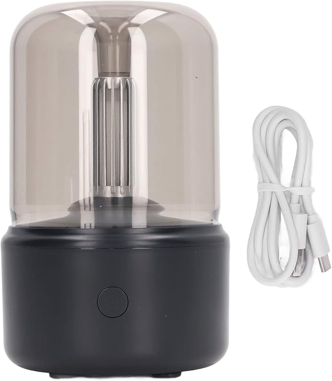 Dioche Essential Oil Diffuser Candlelight Humidifier - Low Noise USB Essential Oil Diffuser with 120ml Capacity & LED Night Light for Home Relaxation