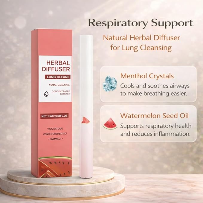 Herbal Diffuser Pen - Fruit Flavor Smokeless Inhaler for Quitting Smoking, 2 Flavors (Watermelon & Strawberry), Flavored Air Freshener for Lung Cleansing, 2 Sticks