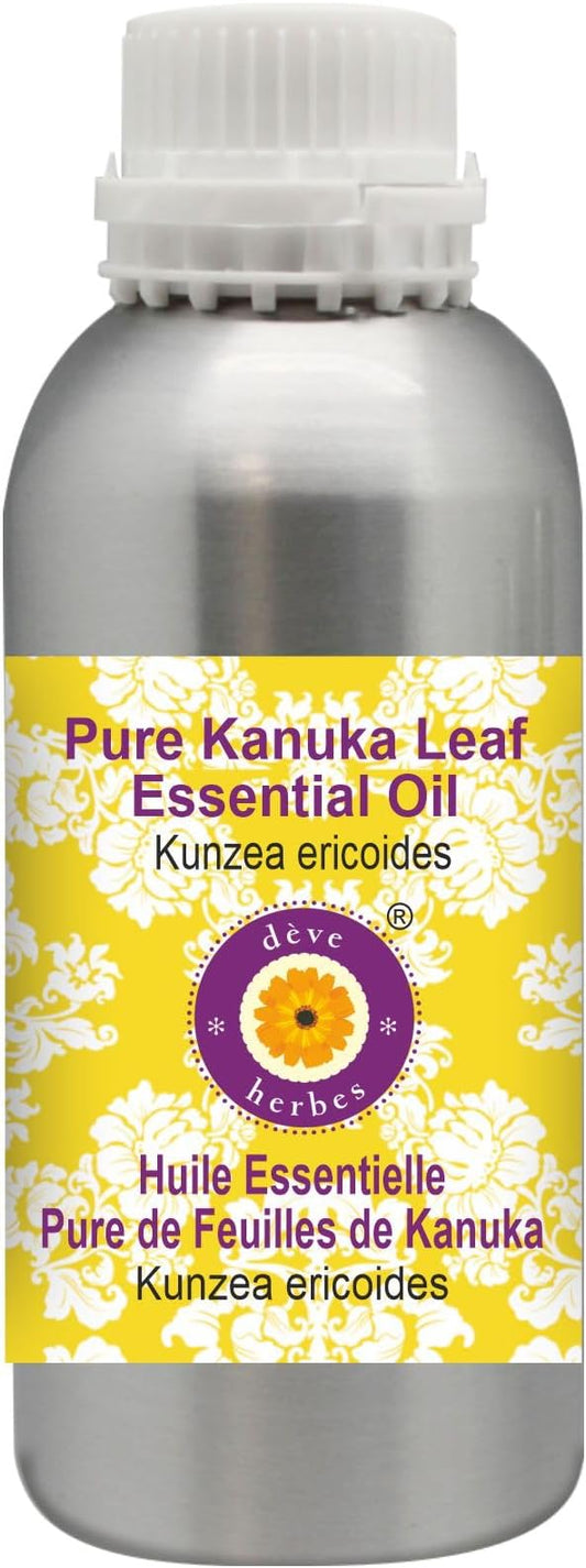 Deve Herbes Pure Kanuka Leaf Essential Oil (Kunzea ericoides) Steam Distilled 300ml (10 oz)