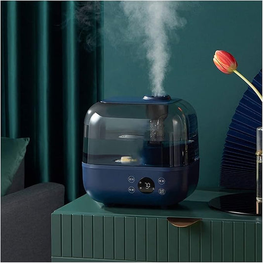 5L Large Capacity Humidifier Home Mute Smart Constant Humidity Timing Humidifier, Waterless Automatic Power Off, Top Fill Oil Diffuser with Adjustable -360° Rotation Nozzle Cool Mist Humidi