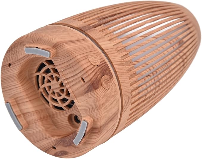 100-200ml Essential Oil Diffuser USB Rechargeable Wood Grain Humidifier Silent Night Light for Home Office Bedroom