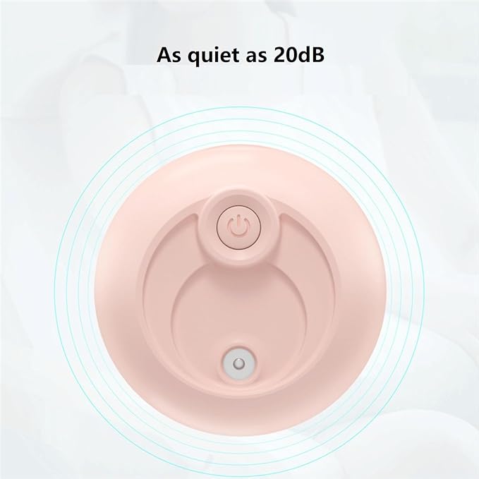Mini USB Humidifier - Large Capacity, Ultra-Quiet 20dB, 2 Modes (Continuous/Intermittent) with Anti-Dry Burn & Night Light, Nano Mist for Room/Car/Office Desk (<10㎡) (White, 220ml)