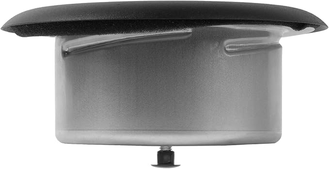 Repa Market ø4" Inch Anthracite Steel Exhaust Diffuser with Flange - Soffit Vent - Adjustable Valve for Optimal Airflow - Quiet Duct Air Extraction - Indoor Ventilation - Round Duct Cover