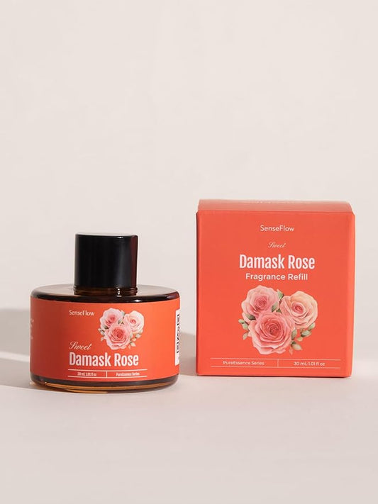 Essential Oil Refill 1.02oz/30ml for SF101/SF101S Waterless Aromatherapy Diffuser, Covers 1000 Sq Ft, 120-Day Natural Scent 1 Pack,Damask Rose
