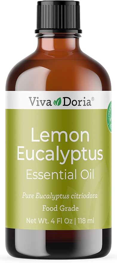 Viva Doria Lemon Eucalyptus Essential Oil, 100% Pure, Natural, Lemon-Eucalyptus Essential Oil, Undiluted, for Aromatherapy | Food Grade, 118 mL (30 Fluid Ounce)