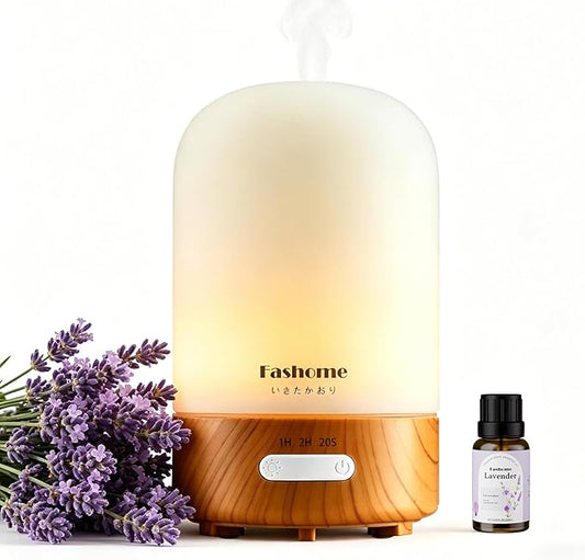 Essential Oil Diffuser for Home, Ultrasonic Cool Mist Air Aromatherapy Humidifier, Mini Scent Air Machine Portable Diffuser with Changing Lights & Auto Shut-Off for Home Bedroom Office Yoga(<25dB)