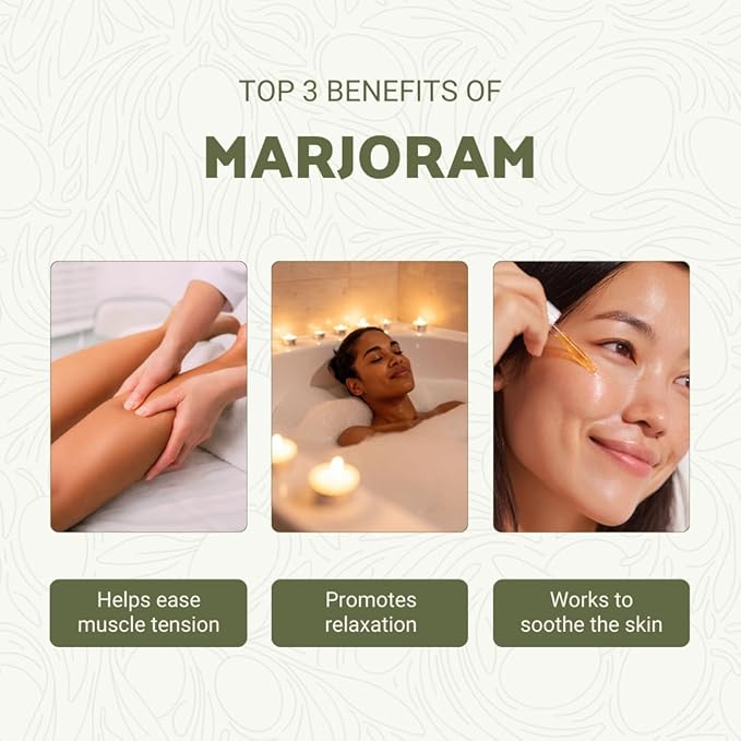 Marjoram Essential Oil - Aceite de Mejorana Direct from Egypt for Massage & Aromatherapy | Premium Therapeutic Grade (2lbs)