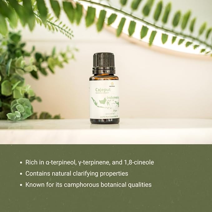 Cajeput Essential Oil (15ml) - Direct from Central Java, Indonesia - Essential Oils for Diffusers Aromatherapy; Essential Oils for Body; Massage Oils | 100% Pure Therapeutic Grade