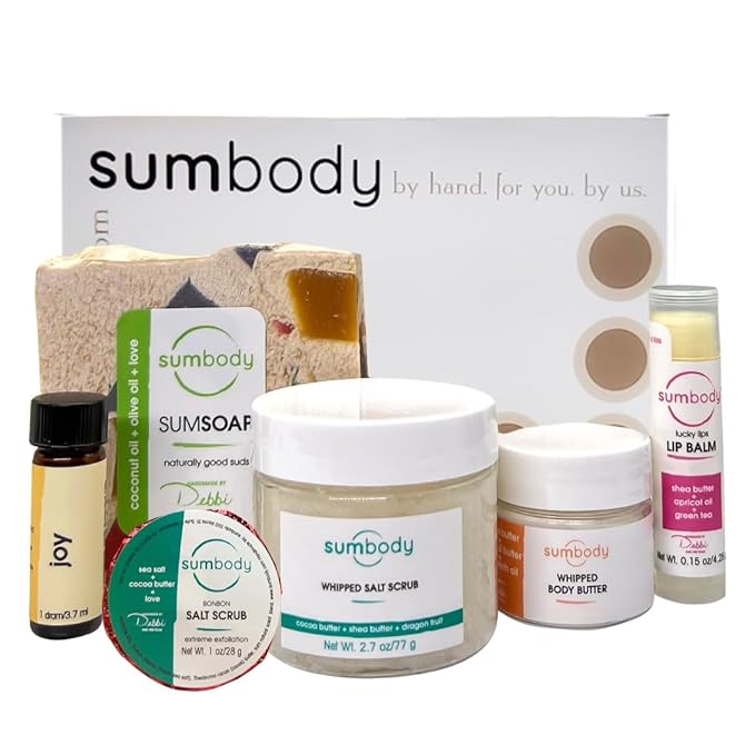 Sumbody Self Care Gifts 6pc Aromatherapy Body Care Set USA Made Women Men Teens Happy Birthday Box Spa Gift Basket Mothers Day Teacher Appreciation Vacation Essentials Bridal Shower Graduation