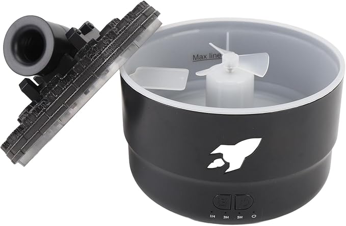 Volcano Humidifier, Ultrasonic Diffuser with RGB Light Auto Shut Off Low Noise 36dB, Adjustable Mist Timer 1H 3H 5H for Home Bedroom Office Living Room