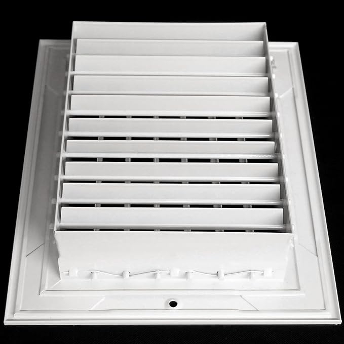 HVAC Premium 14''w X 6''h Aluminum Double Deflection Adjustable Air Supply HVAC Diffuser - Full Control Vertical/Horizontal Airflow Direction - Vent Duct Cover [Outer Dimensions: 15.6''w X 7.6''h]