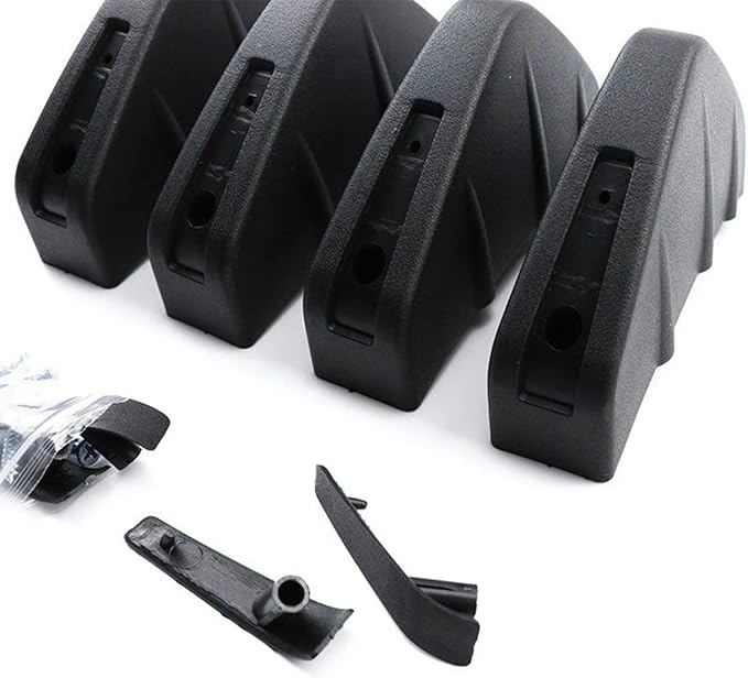 4pcs Car Rear Lower Bumper Wing Lip Diffuser, Anti-Crash Accessories Spoiler Shark Fin Protector, Rear Bumper Splitter Lip Wing with Screw, Universal Auto Decoration for Car SUV Truck
