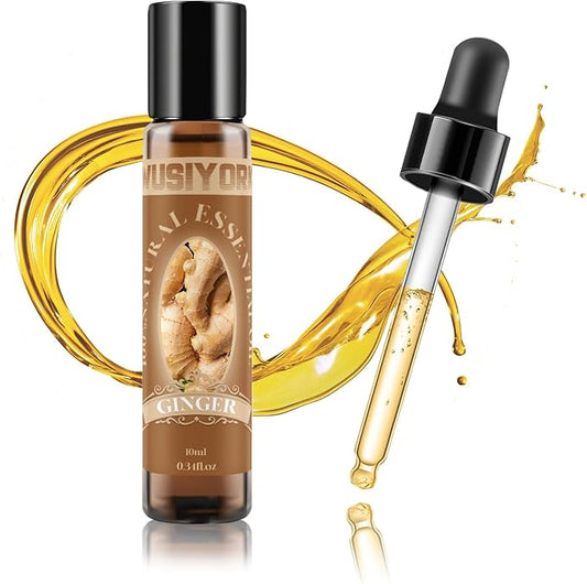 Ginger Essential Oil 10ML - 100% Pure and Natural Therapeutic Grade Oils for Aromatherapy Diffuser - 0.34 Fl Oz/Ginger