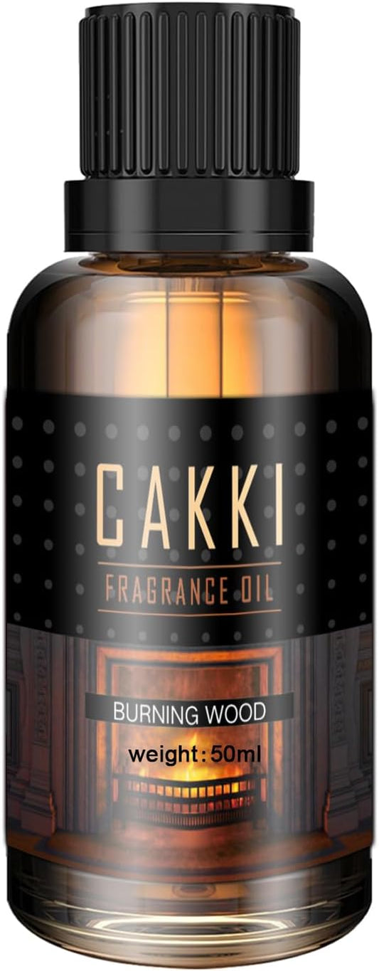 Essential Oils for Diffusers for Home, Scent-Burning Wood, Single Large Size 50ml, Cakki Fragrance Oils, for Candle Making, for Soap Making, Diffuser Oil Scents