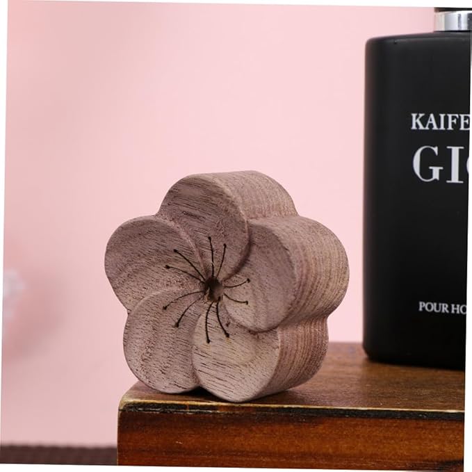 Aromatherapy Wood Diffuser Log for Essential Oils Eco-Friendly Smokeless Aroma Diffuser Portable Sleep for Home Office Bedroom Plum Blossom Scented Wood for Yoga Meditation and
