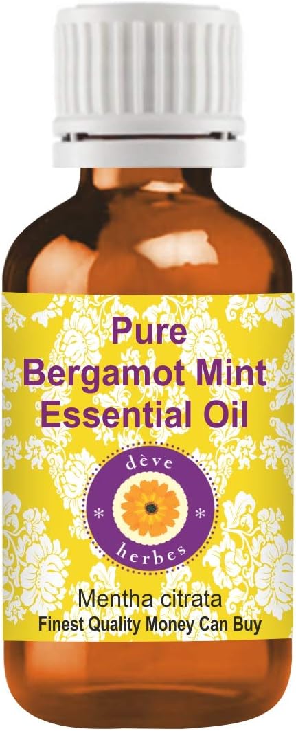 Deve Herbes Pure Bergamot Mint Essential Oil (Mentha citrata) Steam Distilled 5ml (0.16 oz)