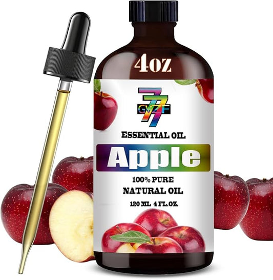 Fresh Apple Essential Oil - GV77ZF Fresh Apple Oils for Diffusers, Humidifiers, DIY Candles, Soap, Cleaning, Home, Office, Yoga, Massage, Gifts - 4 fl oz (120 ml)