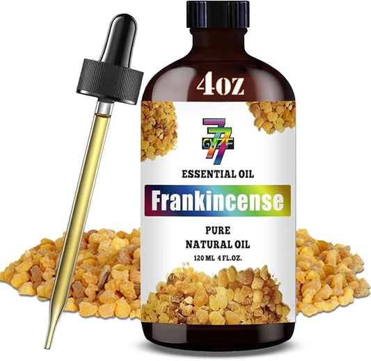 Frankincense Essential Oil - GV77ZF Frankincense Oils for Diffusers, Humidifiers, DIY Candles, Soap, Cleaning, Home, Office, Yoga, Massage, Gifts - 4 fl oz (120 ml)