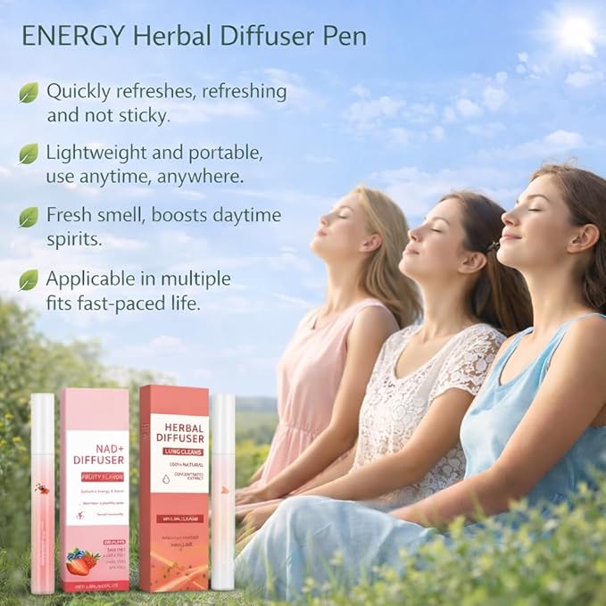 Herbal Diffuser Pen - Fruit Flavor Smokeless Inhaler for Quitting Smoking, 2 Flavors (Watermelon & Strawberry), Flavored Air Freshener for Lung Cleansing, 2 Sticks