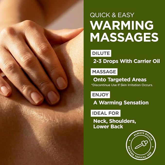 Gya Labs USDA Certified Organic Ginger Essential Oil for Warming Massage, Diffuser - for Topical Use, Hair, Aromatherapy, Spicy & Energizing Aroma - DIY Candle Making Scents - 0.34 Fl Oz