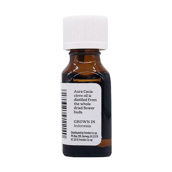 AURA CACIA Clove Bud Essential Oil, 0.5 FZ