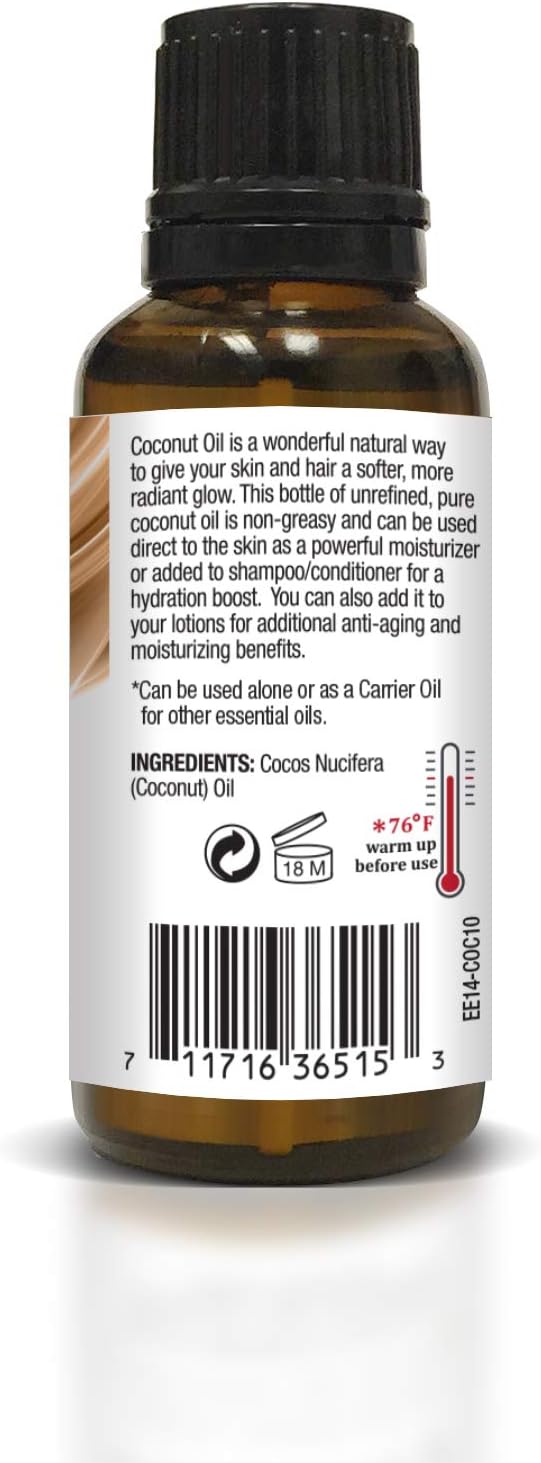 Ethereal Nature 100% Pure Oil, Coconut, 1.01 Fluid Ounce