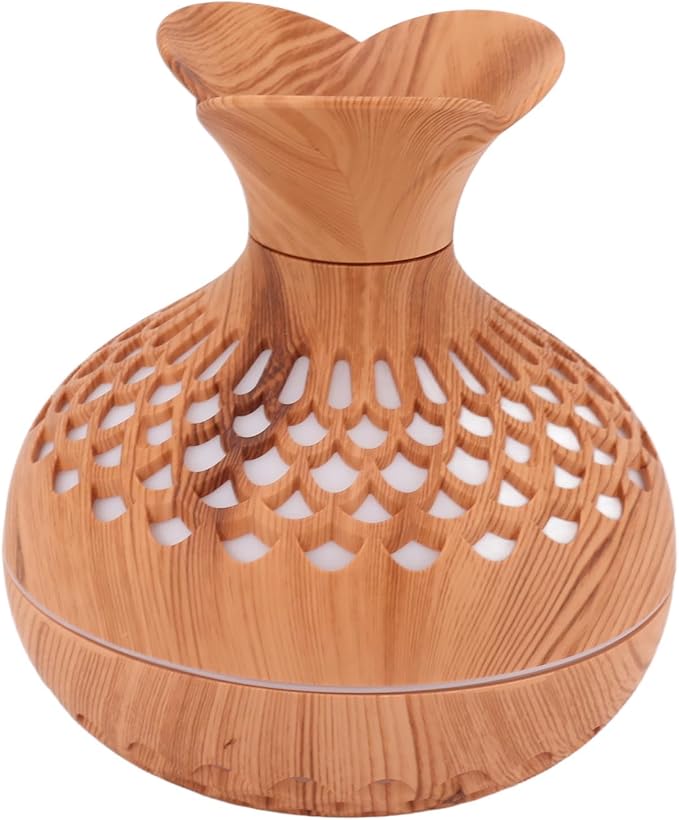 300ml Mini Humidifier,Low Noise Aroma Air Diffuser Humidifier with USB Design,Desktop Noiseless Air Purification Cool Mist Humidifier for Home car Bedroom Office(Amber)
