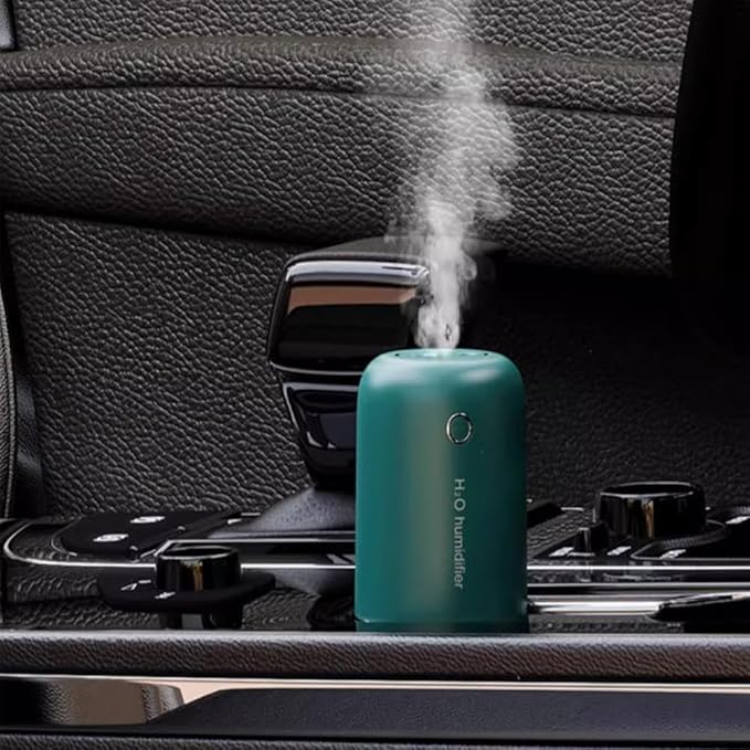 Cool Mist Humidifiers USB Desktop Humidifier with Night Light with 3 Mist Modes Low Energy Home Easy to Clean,for & Essential Oil Diffuser 360 Rotation Nozzle(Retro Green)