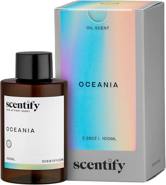 Scentify Oceania Aroma Oil Refill Scent for Oil Diffusers - Orange, Apple, White Tea, Lavender Scents - Luxurious Relaxing Aromatherapy Diffuser Fragrance 100ml, 3.38 oz
