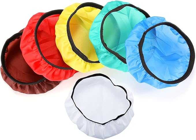 Soonpho Standard Reflector Beauty Dish Diffuser Lamp Shade 7"/ 18cm Photography with 10°/20°/30°/40°/50°/60° Degree Honeycomb Grid,6 Colors Soft Cloth for Studio Strobe Flash Light Speedlite