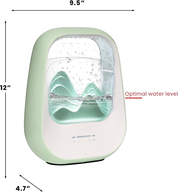 Rain Drop White Noise Machine with Realistic Rain Sounds – Bluetooth Speaker,Sleep Therapy Humidifier,Ambient Light & Aroma Diffuser for Bedroom Relaxation, Meditation & Stress Relief