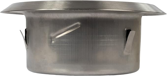 Repa Market ø4" Inch Stainless Steel Universal Diffuser - Adjustable Valve - Optimal Airflow - Air Intake, Exhaust Duct Ventilation - Round Metal Soffit Vent Grille Cover - Home Office, Wall Ceiling