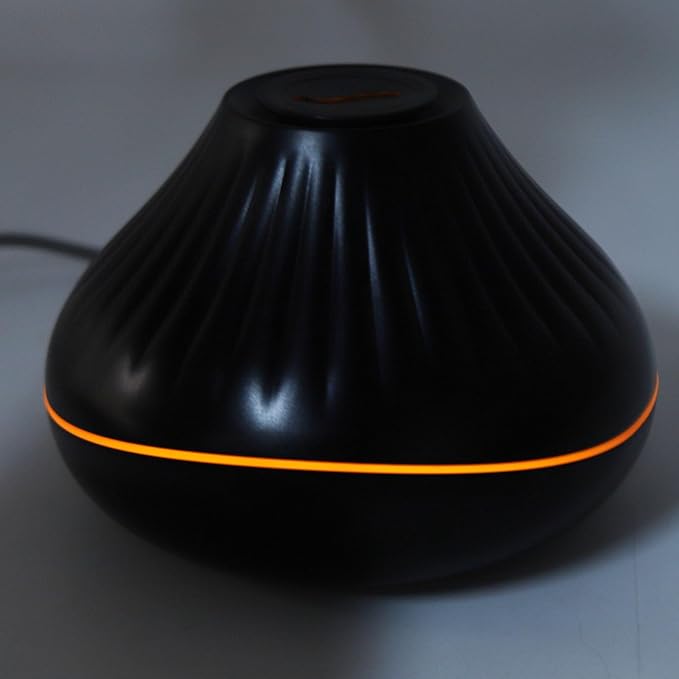 Home Diffuser Humidifier, Multifunction Essential Oil Diffuser with 7 Color LED Light Auto Shut Off Desktop Diffuser Humidifier Dual Mist Modes for Home Bedroom (Black)