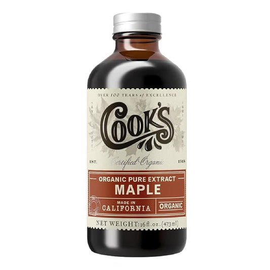 Cook's, Organic Maple Extract, from Vermont, for Baking, Making Maple Syrup, and Cooking, 16 oz