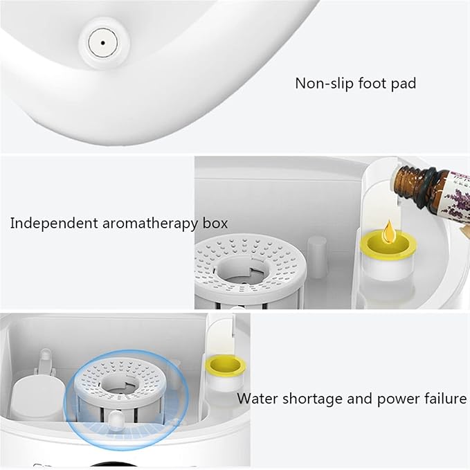 3.5L Mute Bedroom Humidifier Top Fill Oil Diffuser, Intelligent Constant Humidity Timing Humidifier with Adjustable 360° Rotation Nozzle, Auto Shut-Off Mist Humidifier