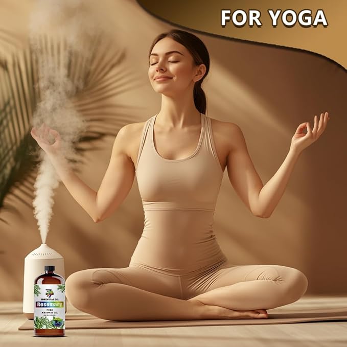 Rosemary Essential Oil - GV77ZF Rosemary Oils for Diffusers, Humidifiers, DIY Candles, Soap, Cleaning, Home, Office, Yoga, Massage, Gifts - 16 fl oz (480 ml)