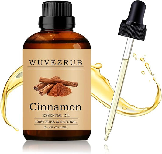 Cinnamon Essential Oil 120ML - 100% Pure and Natural Oils for Aromatherapy Diffuser - 4 Fl Oz/Cinnamon
