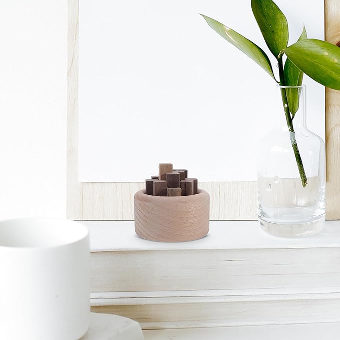 Natural Woodpile Shape Diffuser Ornament for Home and Office Aromatherapy Beech Wood Essential Oil Diffuser Decoration Relaxing Scent Enhancer for Living Bathroom Yoga and