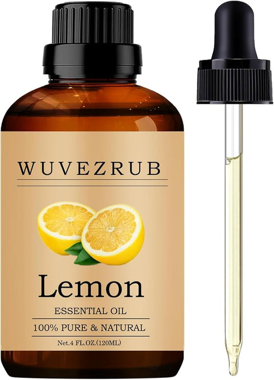 Lemon Essential Oil - 120ML Pure and Natural for Aromatherapy Diffuser - 4 Fl Oz