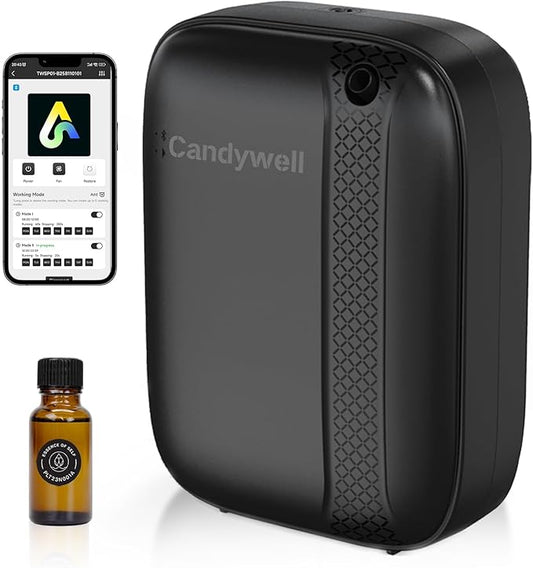 Waterless Essential Oil Diffuser for Home & Office, Cold Air Diffuser for Large Home, 3000 Sq Ft Coverage, Wall-Mounted, Smart APP Control, Pet & Kid Friendly, 13.5 Fl Oz Large Capacity