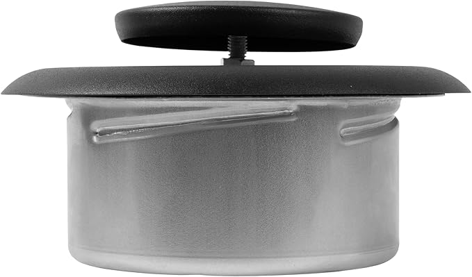 Repa Market ø4" Inch Anthracite Steel Exhaust Diffuser with Flange - Soffit Vent - Adjustable Valve for Optimal Airflow - Quiet Duct Air Extraction - Indoor Ventilation - Round Duct Cover